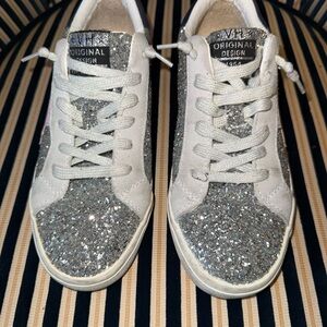 Vintage Havana Silver Glitter Low-Top Sneakers